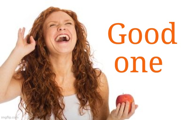 Woman laughing | Good one | image tagged in woman laughing | made w/ Imgflip meme maker