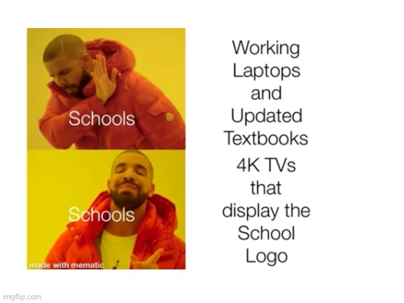 Schools | image tagged in memes,drake hotline bling | made w/ Imgflip meme maker