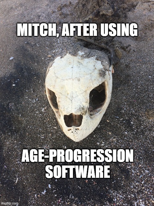 Age Progression | MITCH, AFTER USING; AGE-PROGRESSION SOFTWARE | image tagged in funny memes,mitch,lol so funny,fun | made w/ Imgflip meme maker