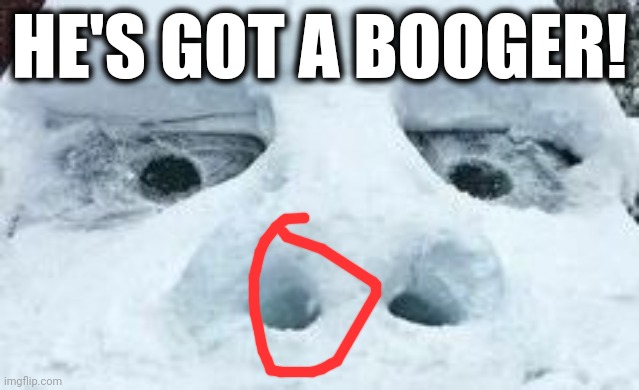HE'S GOT A BOOGER! | made w/ Imgflip meme maker