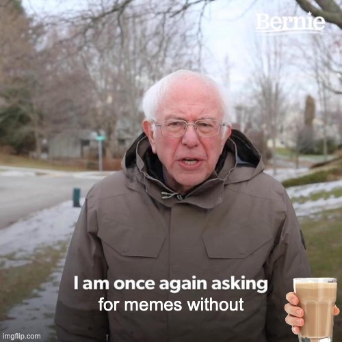 fun | for memes without | image tagged in memes,bernie i am once again asking for your support | made w/ Imgflip meme maker