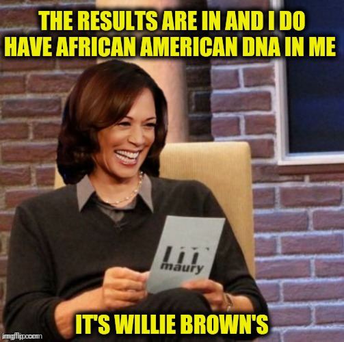 THE RESULTS ARE IN AND I DO HAVE AFRICAN AMERICAN DNA IN ME IT'S WILLIE BROWN'S | made w/ Imgflip meme maker