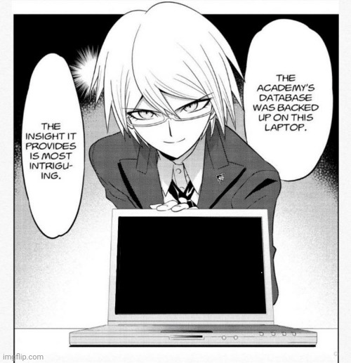 Togami presents the truth Blank Meme Template