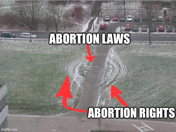 Clueless conservatism | ABORTION LAWS; ABORTION RIGHTS | image tagged in pro life,pro choice,republican hypocrisy,human stupidity,abortion,pro natalism | made w/ Imgflip meme maker