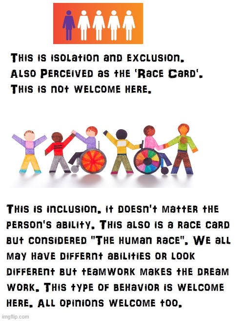 This is why I love the internet! | image tagged in inclusion not exclusion,we live and learn,internet rules,playground rules,teamwork makes the dream work | made w/ Imgflip meme maker