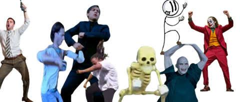 Epic dance party (no background) Blank Meme Template