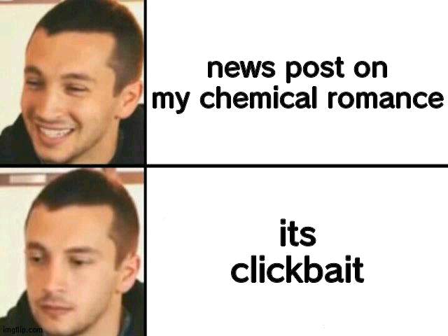 tyler joseph disappointed | news post on my chemical romance; its clickbait | image tagged in tyler joseph hotline bling | made w/ Imgflip meme maker