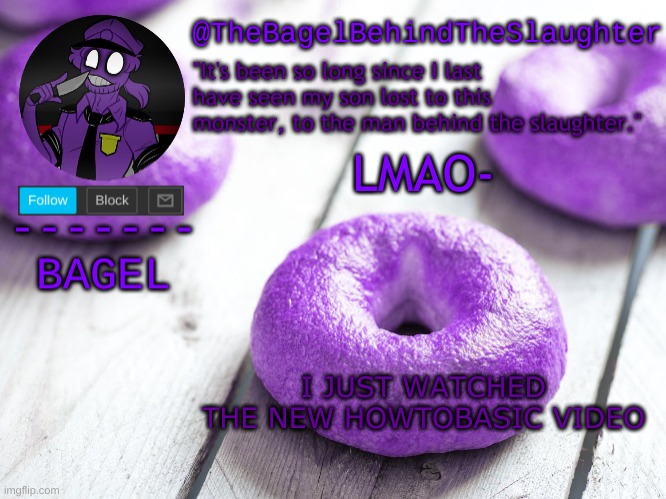 e | LMAO-; I JUST WATCHED THE NEW HOWTOBASIC VIDEO | image tagged in announcement thingy new | made w/ Imgflip meme maker