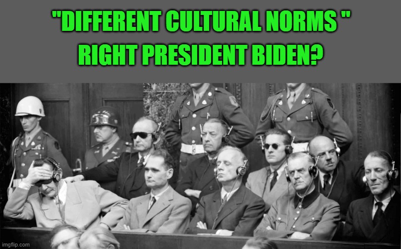 yep | "DIFFERENT CULTURAL NORMS "; RIGHT PRESIDENT BIDEN? | image tagged in joe biden,democrats,fascism,red china | made w/ Imgflip meme maker