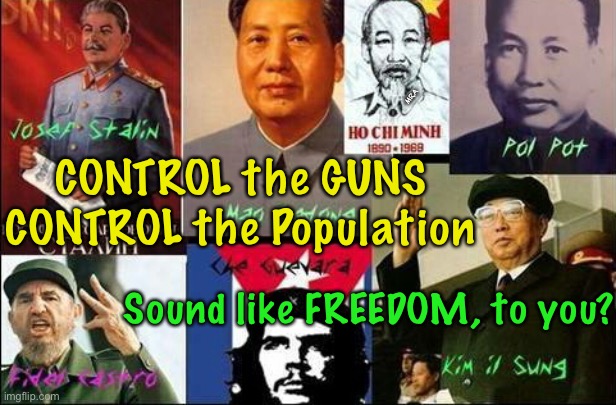 Atheist dictators | MRA; CONTROL the GUNS
CONTROL the Population; Sound like FREEDOM, to you? | image tagged in atheist dictators | made w/ Imgflip meme maker