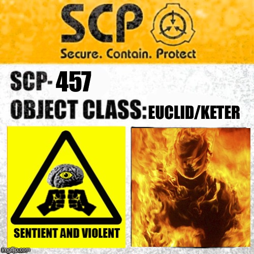 SCP Euclid/Keter Label Template (Foundation Tale's) | 457; EUCLID/KETER | image tagged in scp euclid/keter label template foundation tale's | made w/ Imgflip meme maker