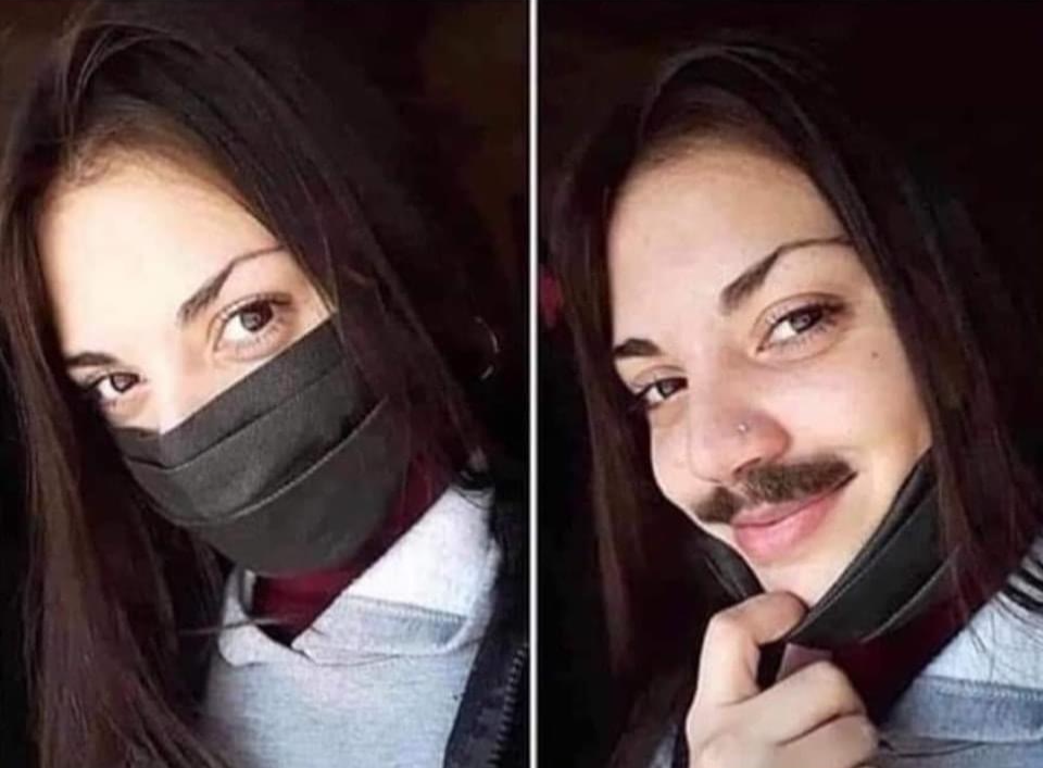 High Quality Mask Mustache Blank Meme Template