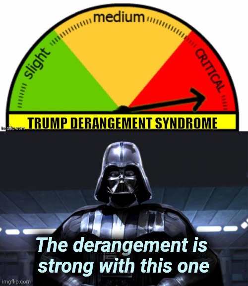 The derangement is 
strong with this one | image tagged in dempanic,darth vader | made w/ Imgflip meme maker