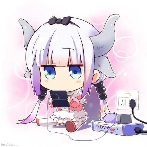 Kanna playing 3ds | image tagged in kanna playing 3ds | made w/ Imgflip meme maker