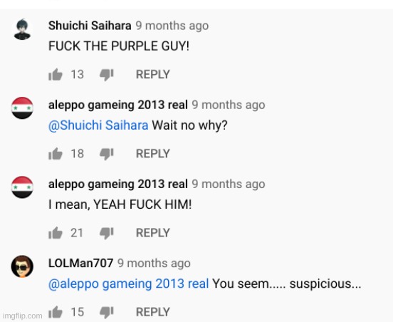 y e s | image tagged in memes,funny,comments,wtf,purple guy | made w/ Imgflip meme maker