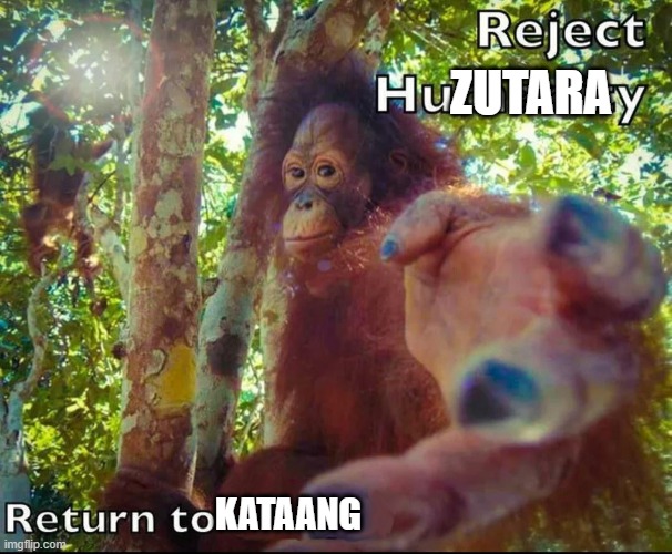 Reject Humanity Return to Monke | ZUTARA KATAANG | image tagged in reject humanity return to monke | made w/ Imgflip meme maker