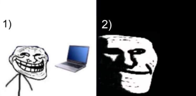 Depressed trollface Blank Meme Template