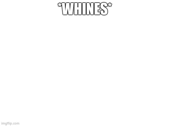 Blank White Template | *WHINES* | image tagged in blank white template | made w/ Imgflip meme maker