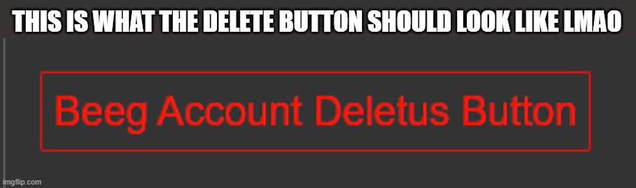 THIS IS WHAT THE DELETE BUTTON SHOULD LOOK LIKE LMAO | made w/ Imgflip meme maker