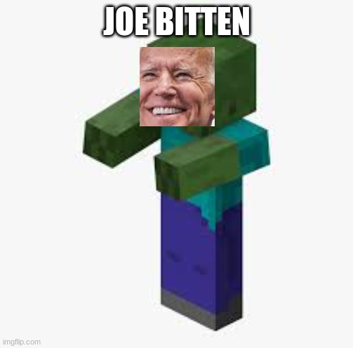 Joe Biden playing minecraft be like | JOE BITTEN | image tagged in minecraft,joe biden,memes | made w/ Imgflip meme maker