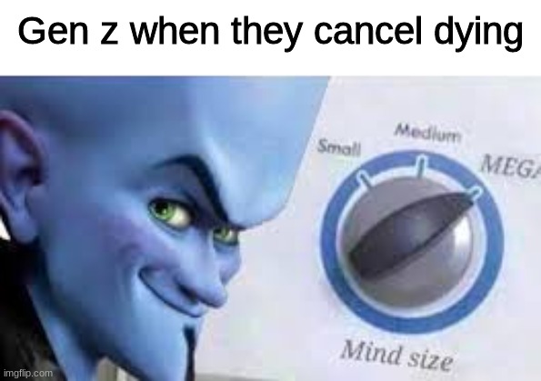 Gen z when they cancel dying | image tagged in memes | made w/ Imgflip meme maker