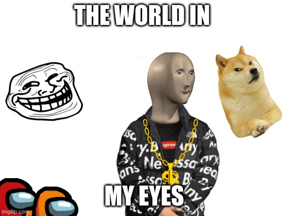 Welcome to my world | THE WORLD IN; MY EYES | image tagged in random | made w/ Imgflip meme maker