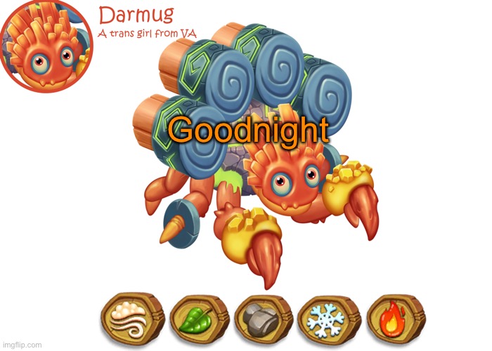 Darmug's announcement template | Goodnight | image tagged in darmug's announcement template | made w/ Imgflip meme maker
