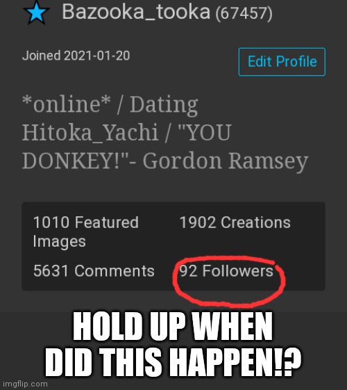 Thank you guys for all the support- | HOLD UP WHEN DID THIS HAPPEN!? | made w/ Imgflip meme maker