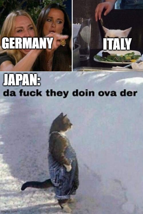 welp there goes their friendship | ITALY; GERMANY; JAPAN: | image tagged in ww2,da fuq,memes,gifs,funny,dank | made w/ Imgflip meme maker