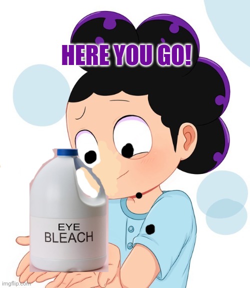 Mineta the cute grape boi | HERE YOU GO! | image tagged in mineta the cute grape boi | made w/ Imgflip meme maker