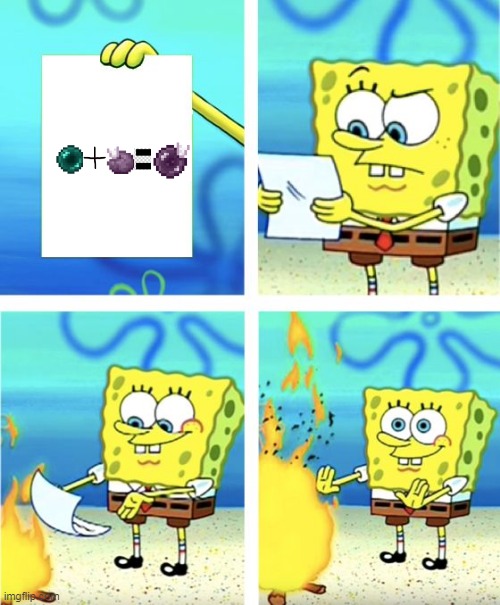 peafruit? | image tagged in spongebob burning paper | made w/ Imgflip meme maker