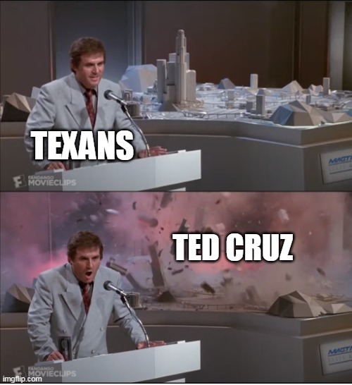 Uncle Martin's Model Exploding | TEXANS; TED CRUZ | image tagged in uncle martin's model exploding,ted cruz,texas | made w/ Imgflip meme maker