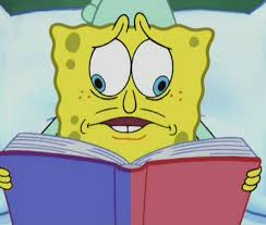 High Quality Spongebob reading two pages Blank Meme Template