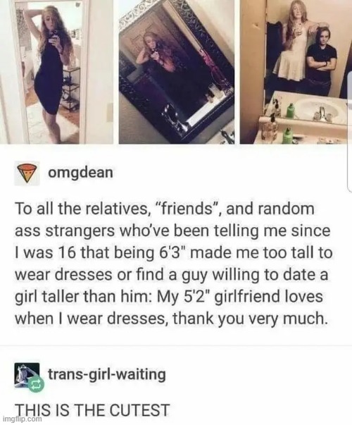 I SAW THIS ON TUMBLR AND I WANTED TO SHARE IT WITH YOU GUYS :D | image tagged in memes,wholesome,lgbtq,gay pride | made w/ Imgflip meme maker