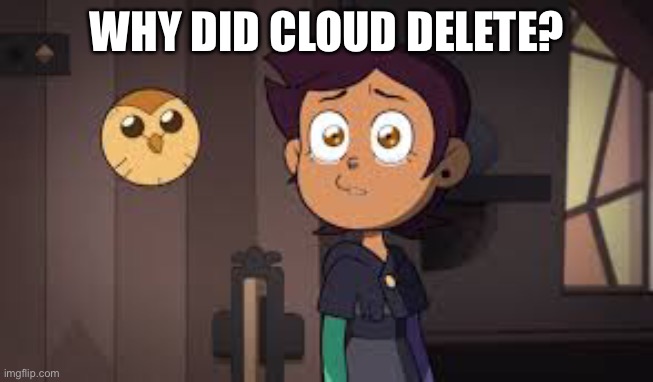 Just why? | WHY DID CLOUD DELETE? | made w/ Imgflip meme maker