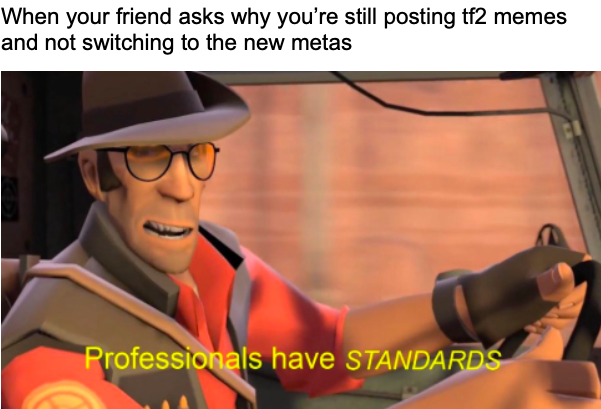 High Quality professionals have STANDARDS Blank Meme Template