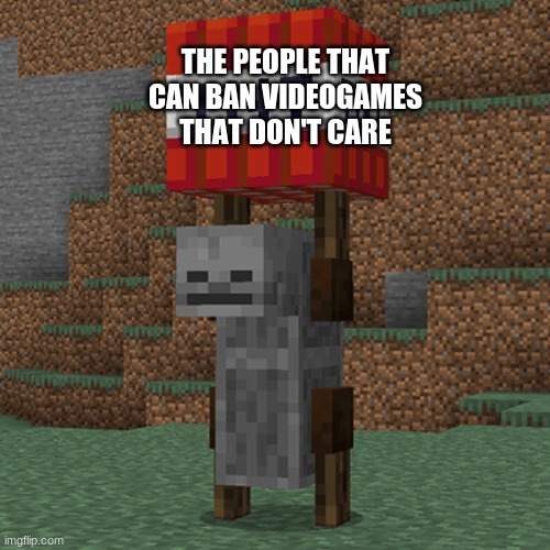 Tnt yeeter | THE PEOPLE THAT CAN BAN VIDEOGAMES THAT DON'T CARE | image tagged in tnt yeeter | made w/ Imgflip meme maker