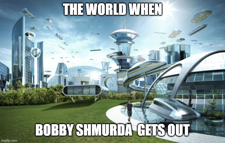 Futuristic Utopia | THE WORLD WHEN; BOBBY SHMURDA  GETS OUT | image tagged in futuristic utopia | made w/ Imgflip meme maker