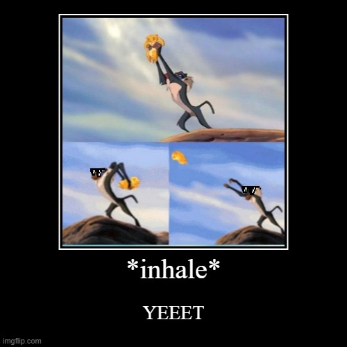 YEET THE CAT | image tagged in funny,demotivationals | made w/ Imgflip demotivational maker