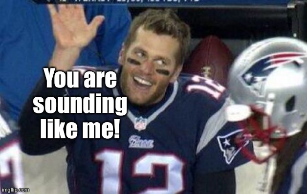 Tom Brady | You are sounding like me! | image tagged in tom brady | made w/ Imgflip meme maker