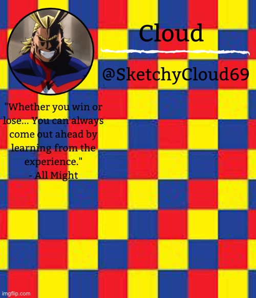 Clouds allmight temp Blank Meme Template