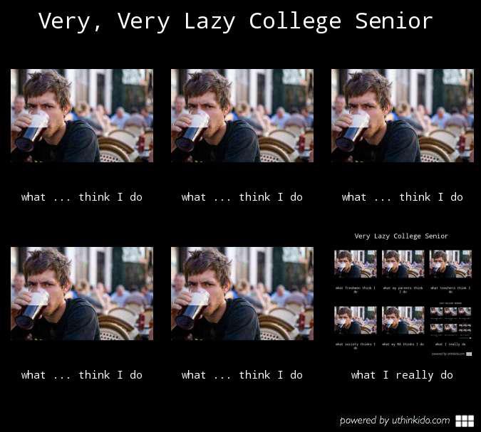lazy college senior template