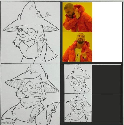 a cool title sans made | image tagged in ralsei template | made w/ Imgflip meme maker