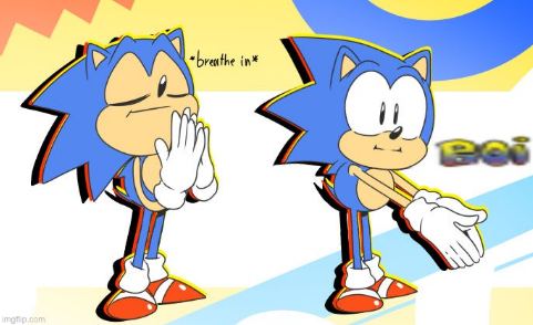 High Quality Sonic Boi Blank Meme Template
