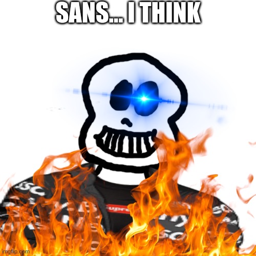 sans... i think. | SANS... I THINK | image tagged in sans | made w/ Imgflip meme maker