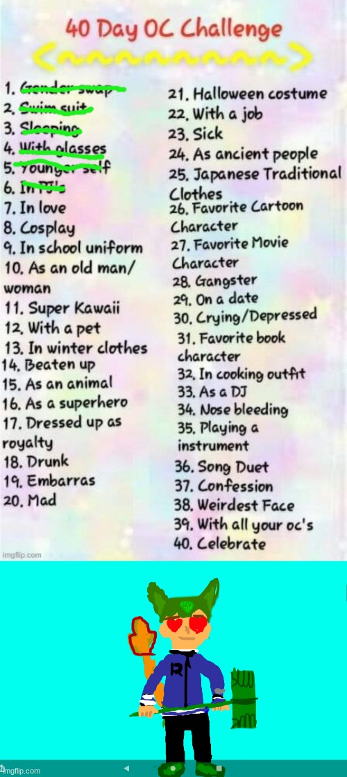 day 7 | image tagged in 40 day oc challenge | made w/ Imgflip meme maker