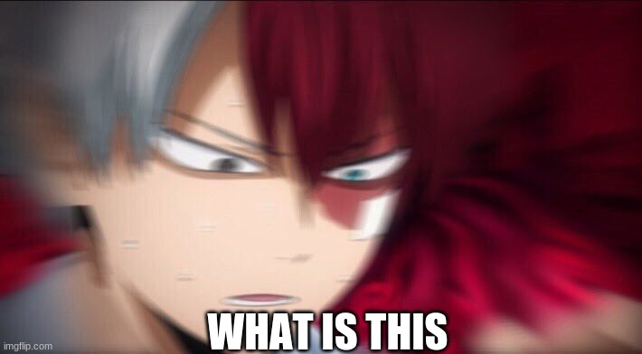 Todoroki Thinking | WHAT IS THIS | image tagged in todoroki thinking | made w/ Imgflip meme maker