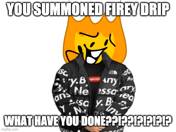YOU SUMMONED FIREY DRIP WHAT HAVE YOU DONE??!??!?!?!?!? | made w/ Imgflip meme maker