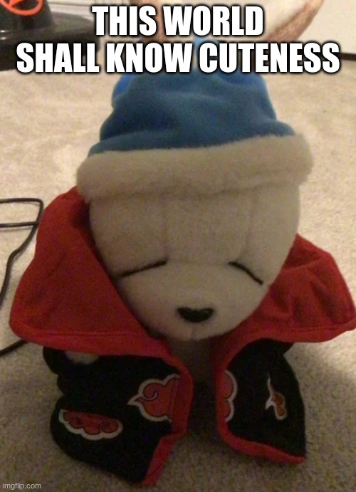 This World Shall Know Cuteness | THIS WORLD SHALL KNOW CUTENESS | image tagged in naruto,akatsuki,itachi,pain,anime,toys | made w/ Imgflip meme maker