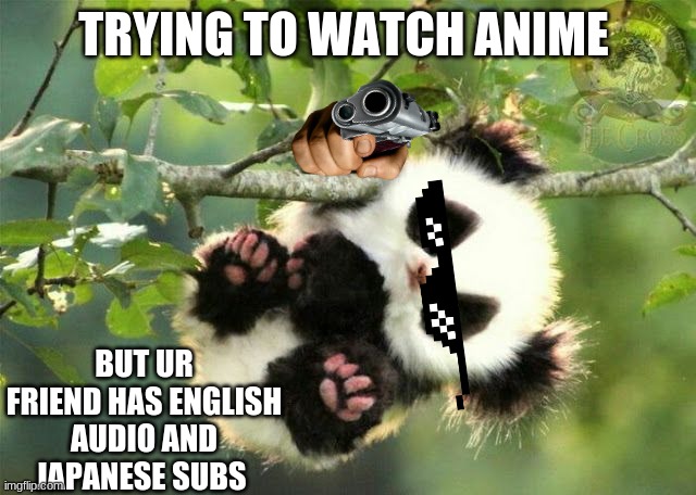 problems | TRYING TO WATCH ANIME; BUT UR FRIEND HAS ENGLISH AUDIO AND JAPANESE SUBS | image tagged in anime | made w/ Imgflip meme maker